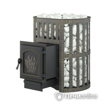 Дровяная банная печь Везувий Легенда Ковка 22 (271) чугун в Домодедово